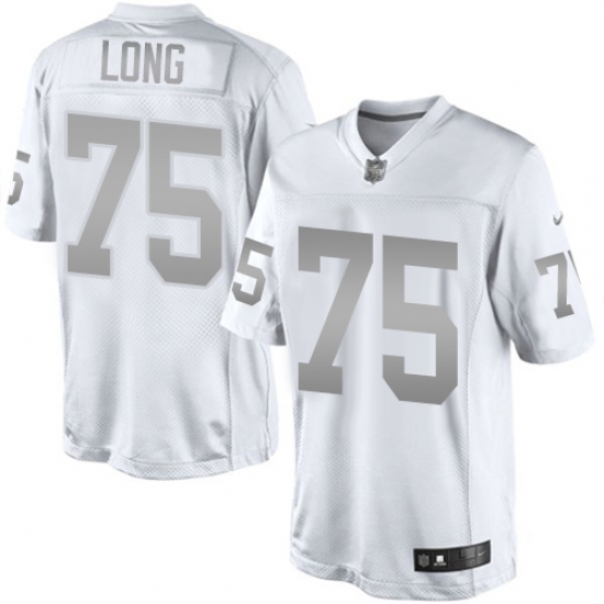 Men's Nike Oakland Raiders 75 Howie Long Limited White Platinum NFL Jersey