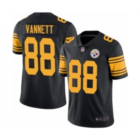 Men's Pittsburgh Steelers 88 Nick Vannett Limited Black Rush Vapor Untouchable Football Jersey