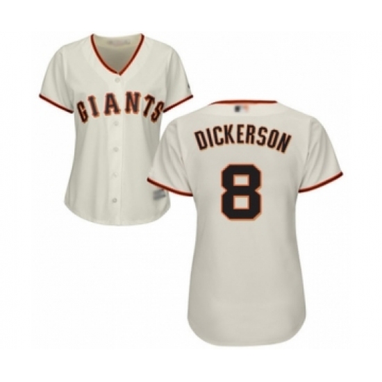 Women's San Francisco Giants 8 Alex Dickerson Authentic Cream Home Cool Base Baseball Player Jersey