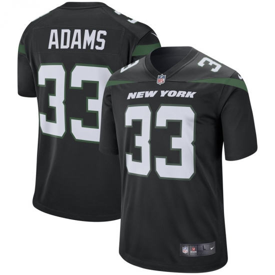 Men's New York Jets 33 Jamal Adams Nike Black Player Game Jersey