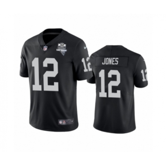 Men's Oakland Raiders 12 Zay Jones Black 2020 Inaugural Season Vapor Limited Jersey