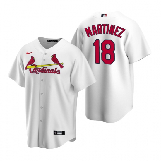 Men's Nike St. Louis Cardinals 18 Carlos Martinez White Home Stitched Baseball Jersey