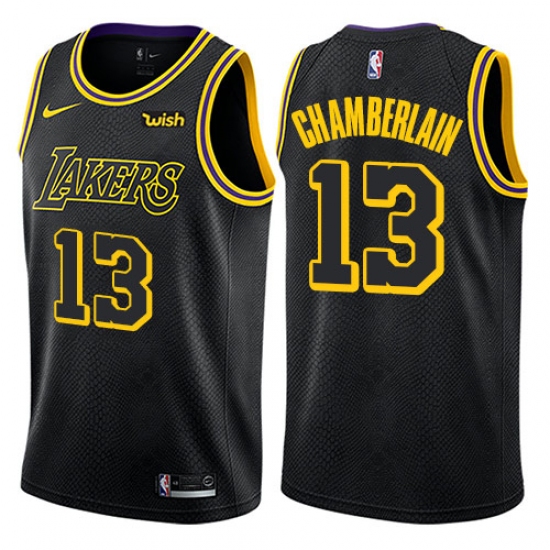Women's Nike Los Angeles Lakers 13 Wilt Chamberlain Swingman Black NBA Jersey - City Edition