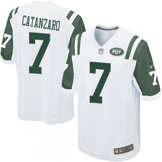Men's Nike New York Jets 7 Chandler Catanzaro Game White NFL Jersey