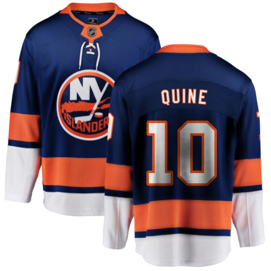 Youth New York Islanders 10 Alan Quine Fanatics Branded Royal Blue Home Breakaway NHL Jersey