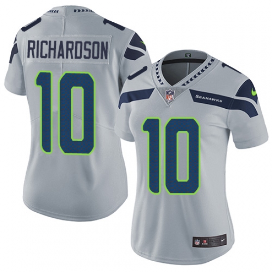 Women's Nike Seattle Seahawks 10 Paul Richardson Grey Alternate Vapor Untouchable Limited Player NFL Jersey