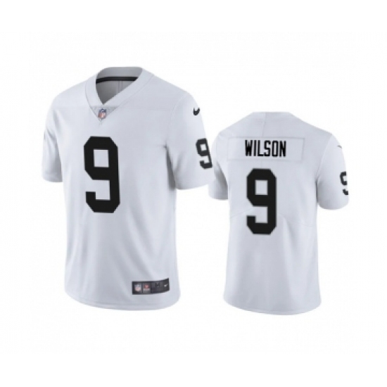 Men's Las Vegas Raiders 9 Tyree Wilson White 2023 Draft Vapor Limited Stitched Football Jersey