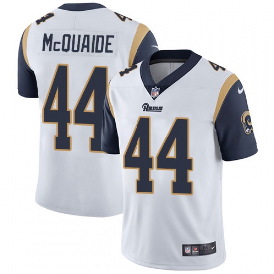 Men's Nike Los Angeles Rams 44 Jacob McQuaide White Vapor Untouchable Limited Player NFL Jersey