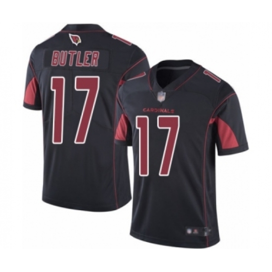 Men's Arizona Cardinals 17 Hakeem Butler Limited Black Rush Vapor Untouchable Football Jersey