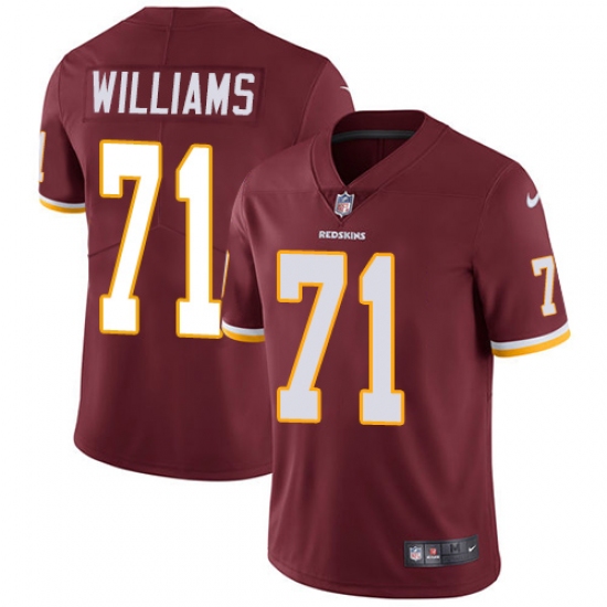 Youth Nike Washington Redskins 71 Trent Williams Burgundy Red Team Color Vapor Untouchable Limited Player NFL Jersey