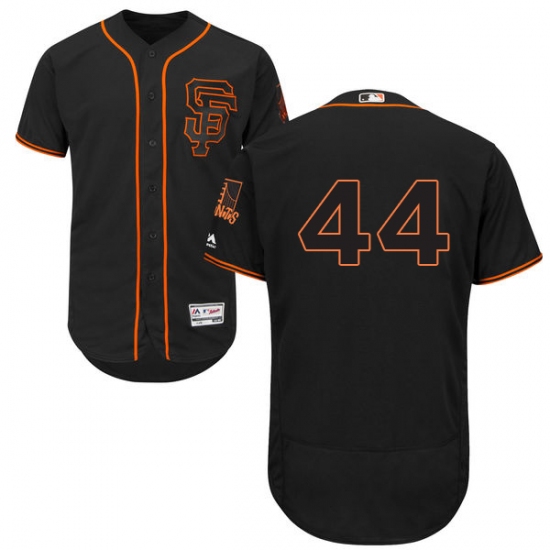 Men's Majestic San Francisco Giants 44 Willie McCovey Black Alternate Flex Base Authentic Collection MLB Jersey
