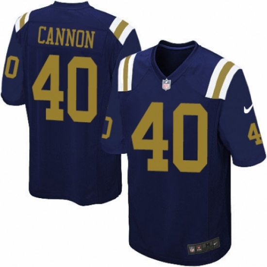 Men's Nike New York Jets 40 Trenton Cannon Limited Navy Blue Alternate NFL Jersey