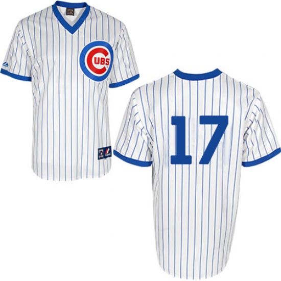 Men's Majestic Chicago Cubs 17 Kris Bryant Authentic White 1988 Turn Back The Clock Cool Base MLB Jersey