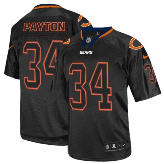 Youth Nike Chicago Bears 34 Walter Payton Elite Lights Out Black NFL Jersey