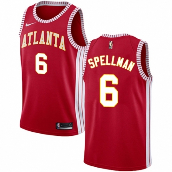 Men's Nike Atlanta Hawks 6 Omari Spellman Authentic Red NBA Jersey Statement Edition