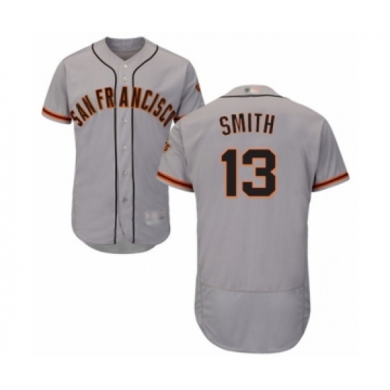 Men's San Francisco Giants 13 Will Smith Grey Road Flex Base Authentic Collection Baseball Jersey