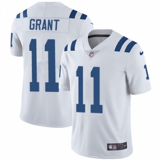 Youth Nike Indianapolis Colts 11 Ryan Grant White Vapor Untouchable Elite Player NFL Jersey