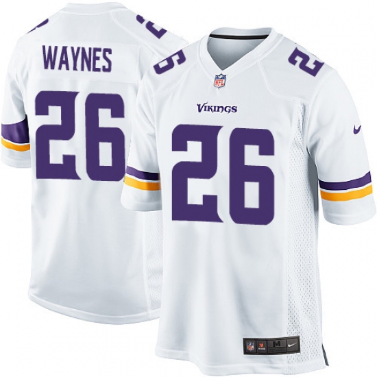 Men's Nike Minnesota Vikings 26 Trae Waynes Game White NFL Jersey