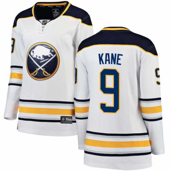 Women's Buffalo Sabres 9 Evander Kane Fanatics Branded White Away Breakaway NHL Jersey