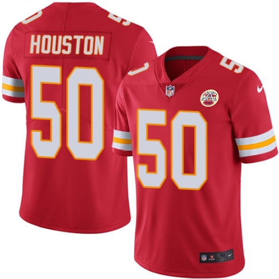 Men's Nike Kansas City Chiefs 50 Justin Houston Red Team Color Vapor Untouchable Limited Player NFL Jersey