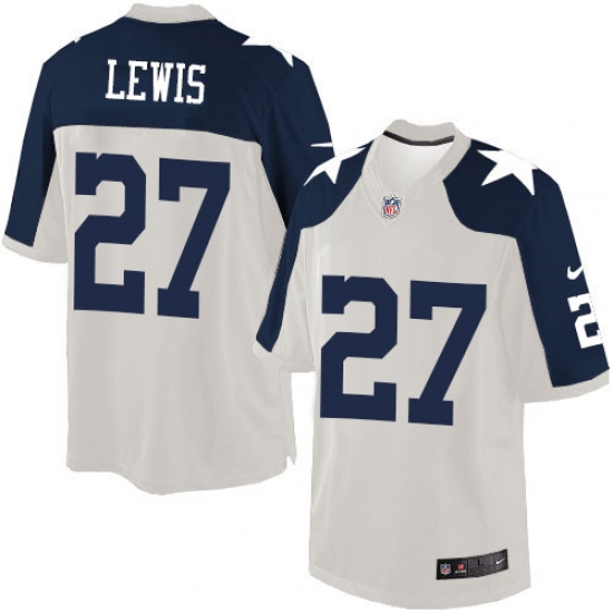 Men's Nike Dallas Cowboys 27 Jourdan Lewis Limited White Throwback Alternate NFL Jersey