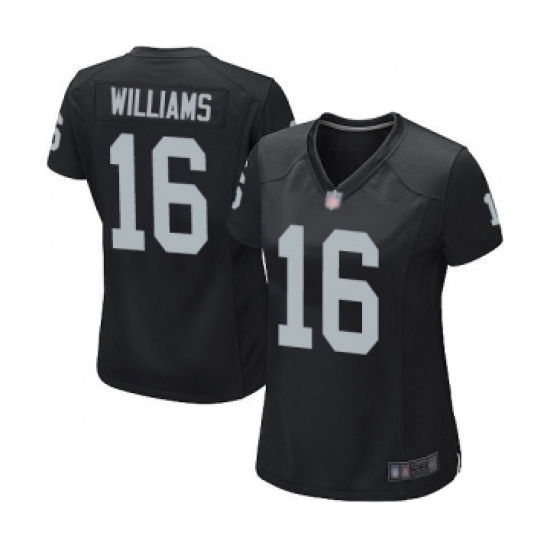 Women's Oakland Raiders 16 Tyrell Williams Game Black Team Color Football Jersey
