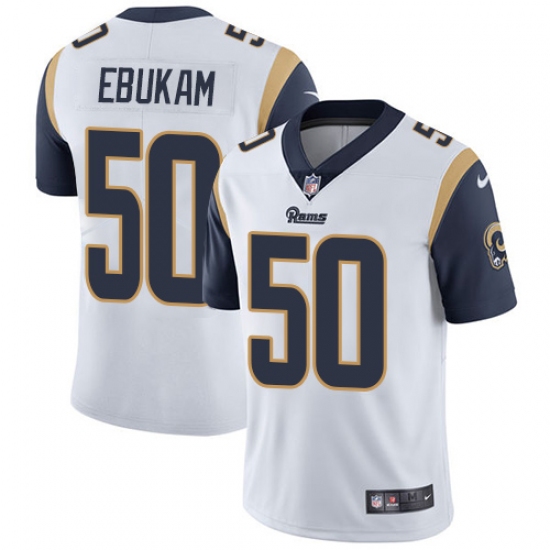 Men's Nike Los Angeles Rams 50 Samson Ebukam White Vapor Untouchable Limited Player NFL Jersey