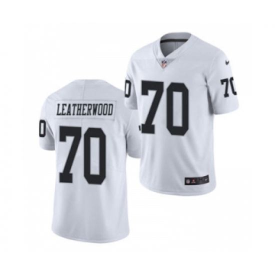 Men's Oakland Raiders 70 Alex Leatherwood 2021 Football Draft White Vapor Untouchable Limited Jersey