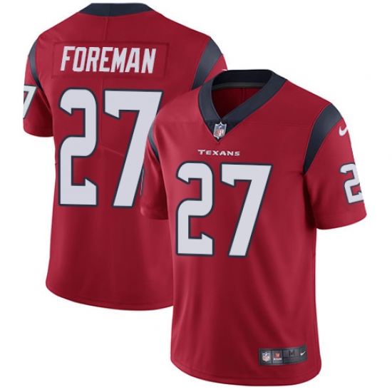 Youth Nike Houston Texans 27 D'Onta Foreman Limited Red Alternate Vapor Untouchable NFL Jersey