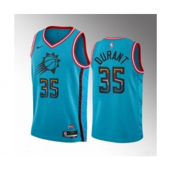 Men's Phoenix Suns 35 Kevin Durant Blue 2022-23 City Edition Stitched Basketball Jersey
