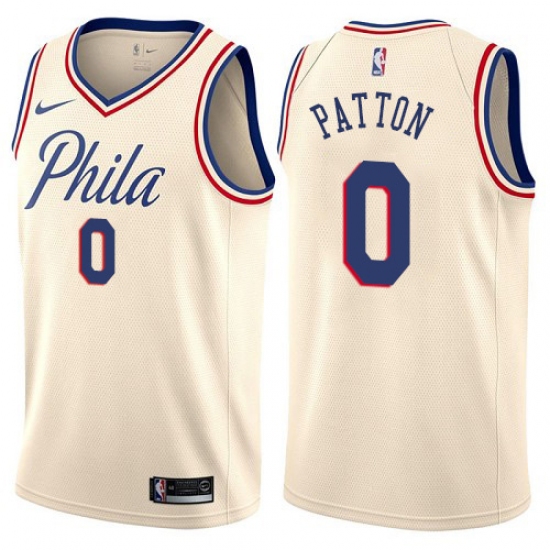 Women's Nike Philadelphia 76ers 0 Justin Patton Swingman Cream NBA Jersey - City Edition