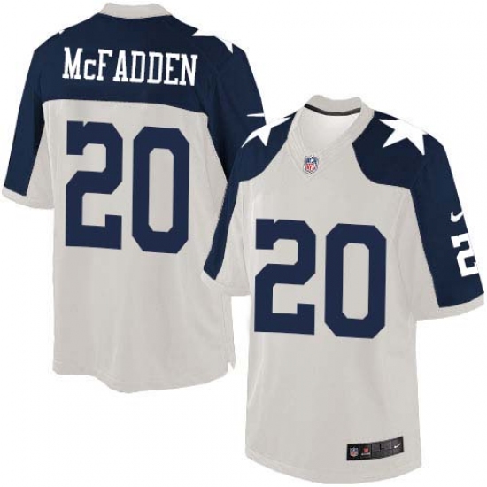 Men's Nike Dallas Cowboys 20 Darren McFadden Limited White Throwback Alternate NFL Jersey