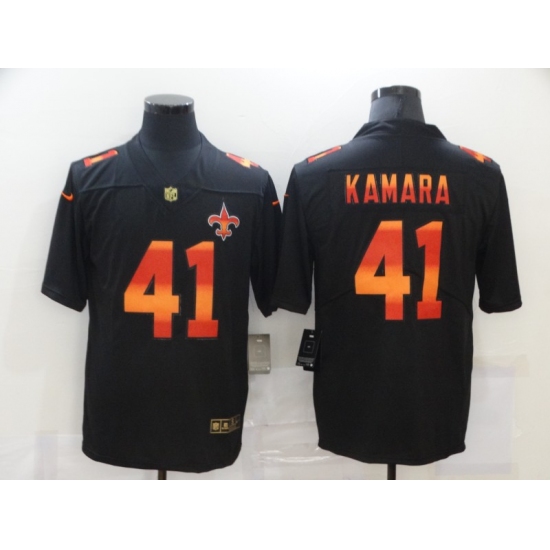 Men's New Orleans Saints 41 Alvin Kamara Black colorful Nike Limited Jersey