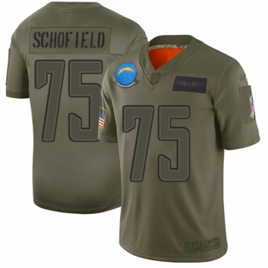Women's Los Angeles Chargers 75 Michael Schofield Limited Camo 2019 Salute to Service Football Jersey