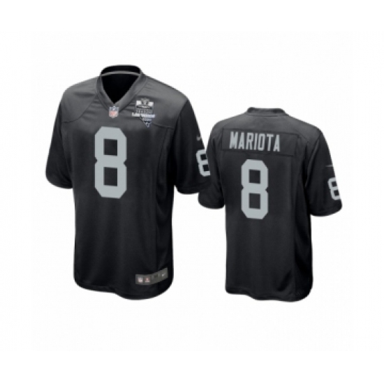 Men's Oakland Raiders 8 Marcus Mariota Black 2020 Inaugural Season Game Jersey