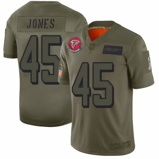 Women's Atlanta Falcons 45 Deion Jones Limited Camo 2019 Salute to Service Football Jersey