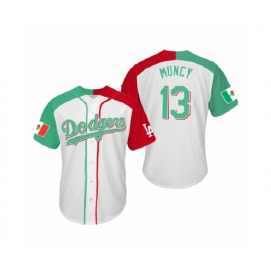 Men's Max Muncy 13 Los Angeles Dodgers Two-Tone Mexican Heritage Night Cool Base Jersey