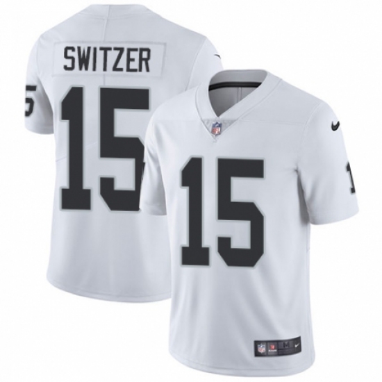 Men's Nike Oakland Raiders 15 Ryan Switzer White Vapor Untouchable Limited Player NFL Jersey