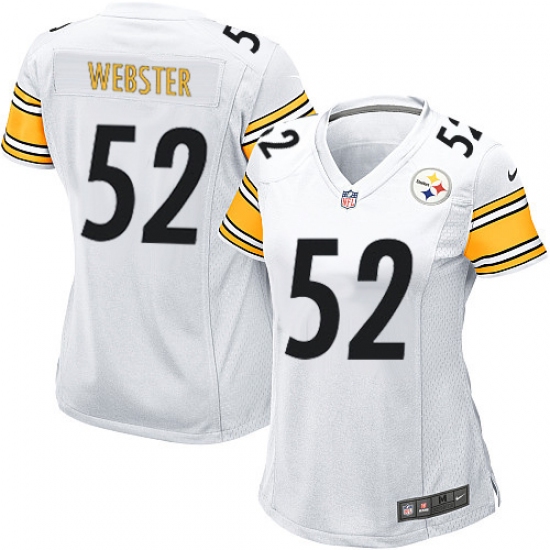 Women's Nike Pittsburgh Steelers 52 Mike Webster Game White NFL Jersey