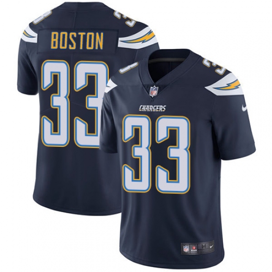 Youth Nike Los Angeles Chargers 33 Tre Boston Navy Blue Team Color Vapor Untouchable Limited Player NFL Jersey