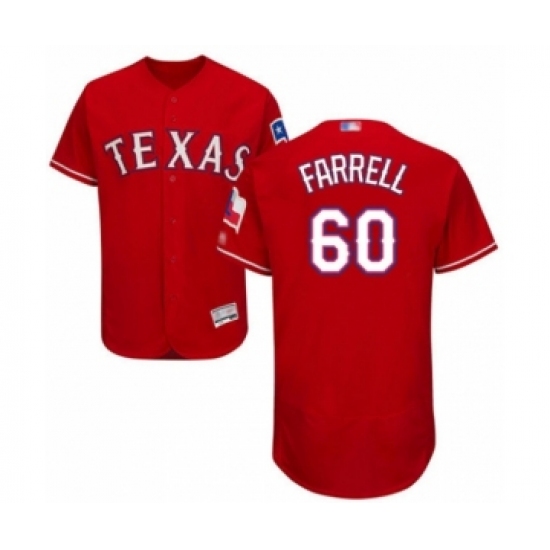Men's Texas Rangers 60 Luke Farrell Red Alternate Flex Base Authentic Collection Baseball Player Jersey