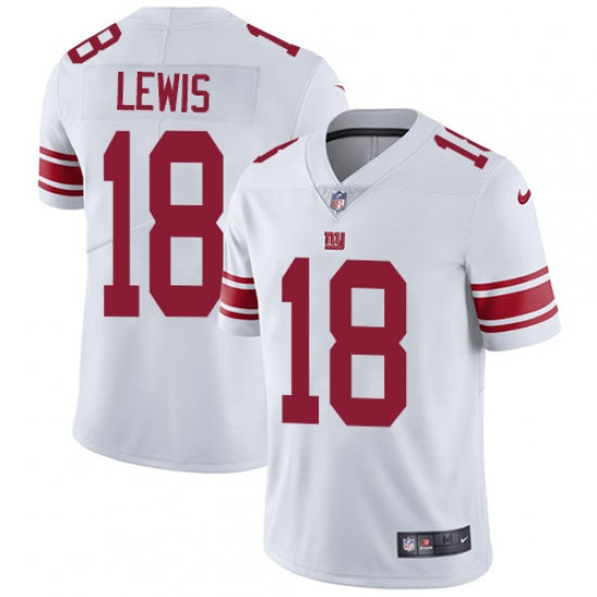 Youth Nike New York Giants 18 Roger Lewis White Vapor Untouchable Limited Player NFL Jersey