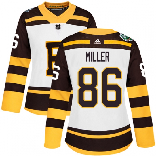 Women's Adidas Boston Bruins 86 Kevan Miller Authentic White 2019 Winter Classic NHL Jersey