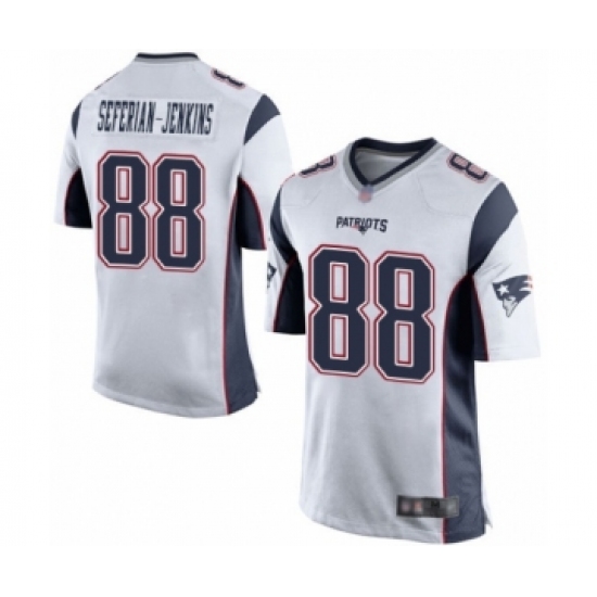 Men's New England Patriots 88 Austin Seferian-Jenkins Game White Football Jersey