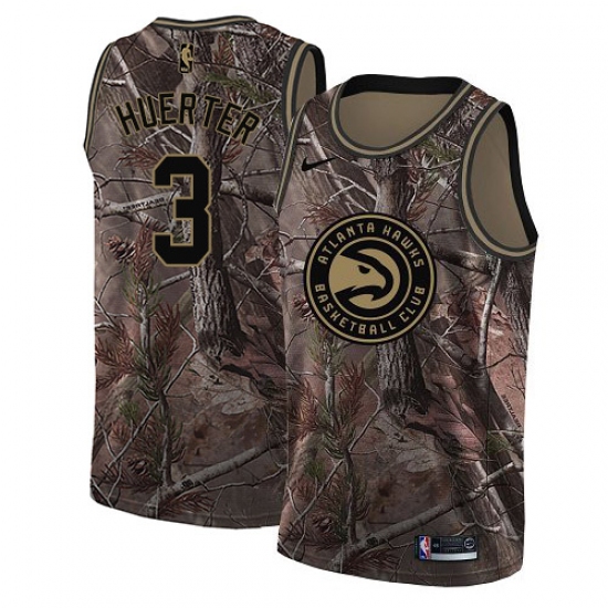 Men's Nike Atlanta Hawks 3 Kevin Huerter Swingman Camo Realtree Collection NBA Jersey