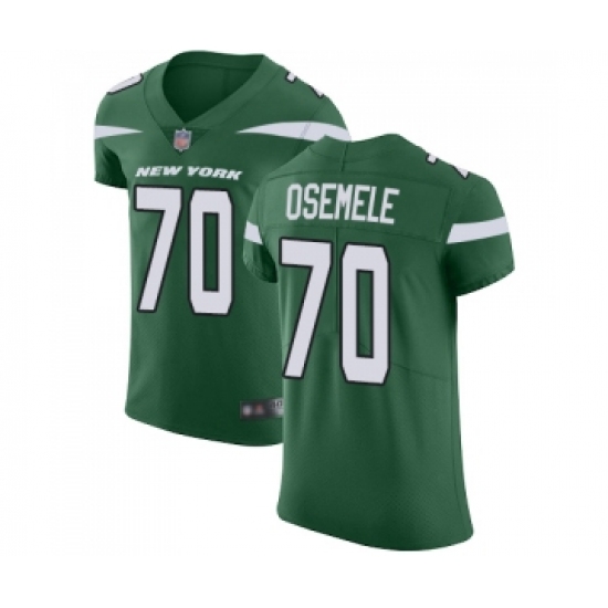 Men's New York Jets 70 Kelechi Osemele Green Team Color Vapor Untouchable Elite Player Football Jersey