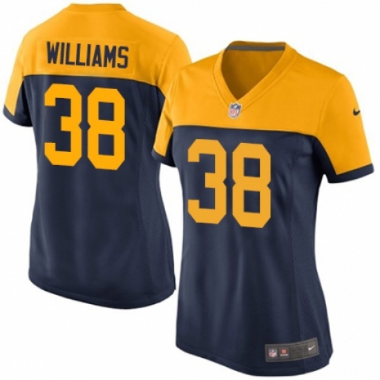 Women's Nike Green Bay Packers 38 Tramon Williams Game Navy Blue Alternate NFL Jersey