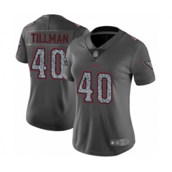 Women's Arizona Cardinals 40 Pat Tillman Limited Gray Static Fashion Football Jersey