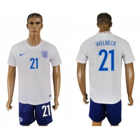 England 21 Welbeck Home Soccer Country Jersey
