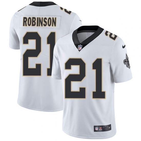 Men's Nike New Orleans Saints 21 Patrick Robinson White Vapor Untouchable Limited Player NFL Jersey